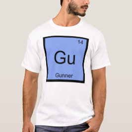 Camiseta Mesa Periódica do Elemento Químico do Nome de Gunn
