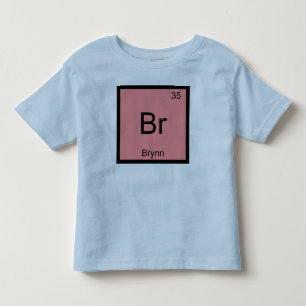 Camiseta Mesa Periódica do Elemento Químico do Nome do Br