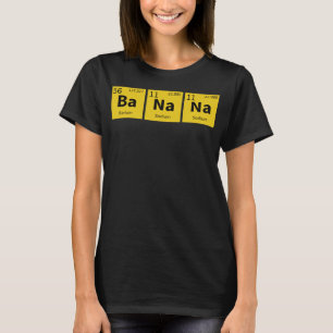 Camiseta Mesa periódica do Elemento Químico Funny da Banana