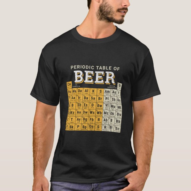 Camiseta Mesa Periódica Do Esboço Da Cerveja (Frente)