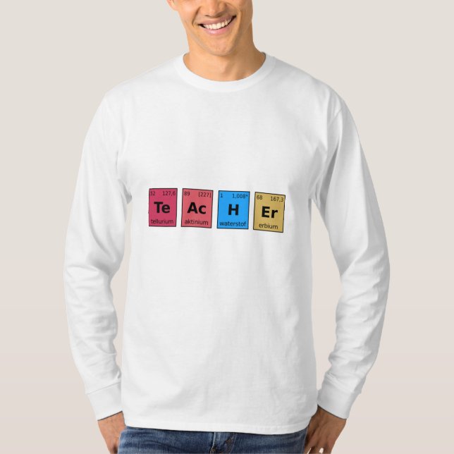 Camiseta Mesa periódica do professor (Frente)