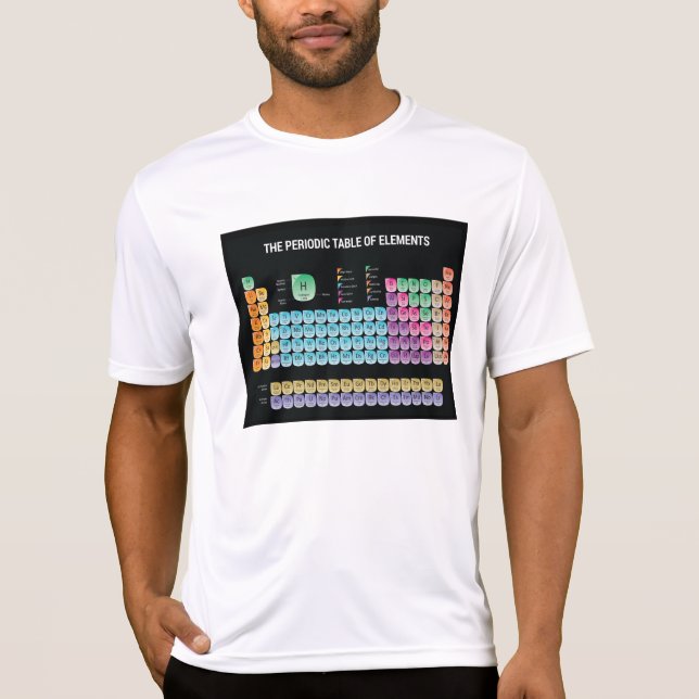Camiseta Mesa periódica dos elementos (Frente)