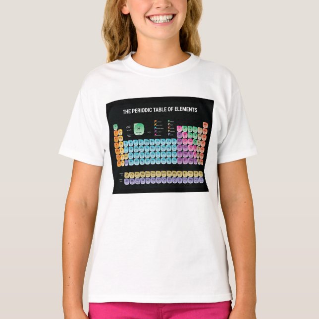 Camiseta Mesa periódica dos elementos travesseiro decorativ (Frente)