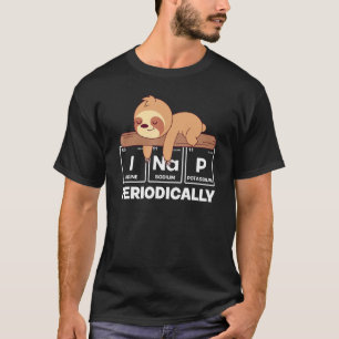 Camiseta Mesa Periódica Engraçada Animais Dormindo Cueca Na