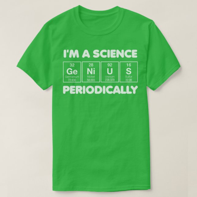 Camiseta Mesa Periódica Genius Amor Periodicamente Engraçad (Frente do Design)