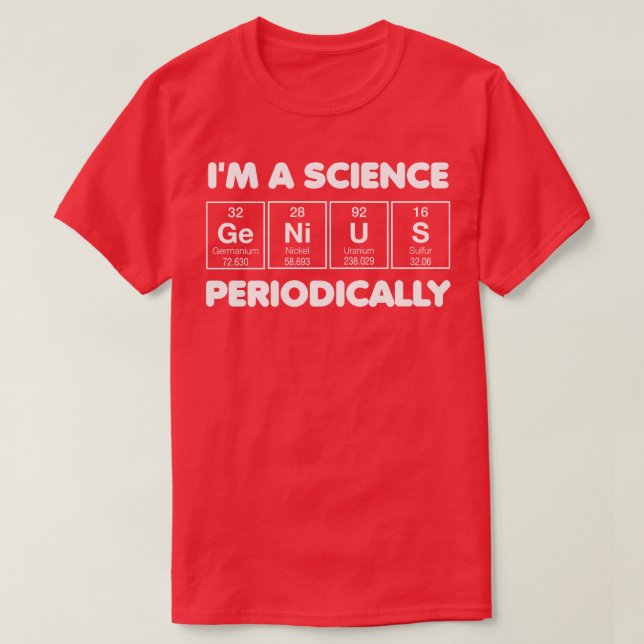 Camiseta Mesa Periódica Genius Amor Periodicamente Engraçad (Frente do Design)