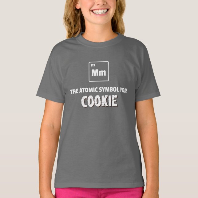 Camiseta Mesa Periódica Mm Elemento do Cookie (Frente)