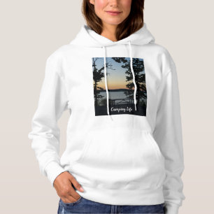 Camiseta Mesa Rock Silhouette Sunset Camping Life Hoodie