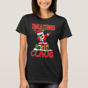 Camiseta Mesa Tênis do Pai Natal de  Papai Noel Coincidênci