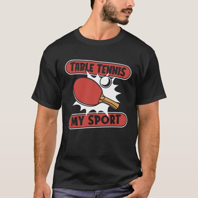 Camiseta Mesa Tênis Meu Esporte Bolas Mesa Tênis Paddles P (Frente)