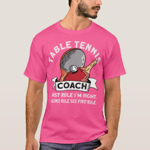 Camiseta Mesa Tênis treinador - Tênis de pinos engraçada