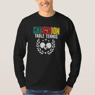 Camiseta Mesa Tenista dos Camarões  Adepto de Ping Pong dos