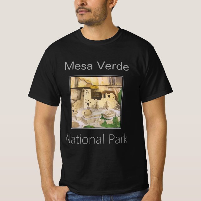 Camiseta Mesa Verde Pueblo, Parque Nacional Mesa Verde (Frente)
