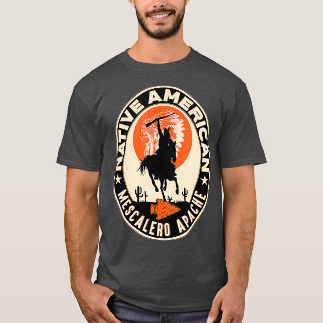 Camiseta Mescalero Apache Forte Índio Nativo Americano (Frente)