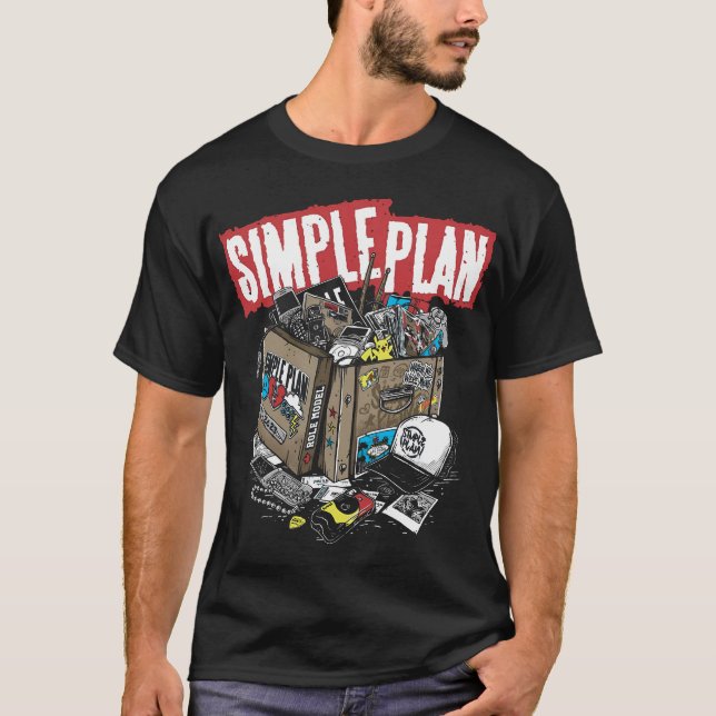 Camiseta mesclagem simples do plano (Frente)