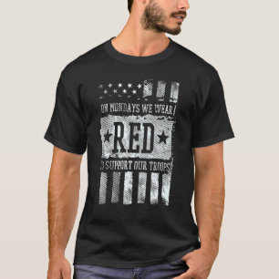 Camiseta Meses Vestimos Vermelho Para Apoiar Nossa Mem De B