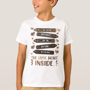Camiseta Mesma Dentro do Coração História Negra Mês Áf
