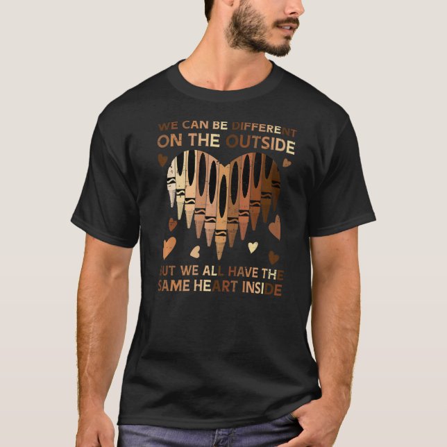 Camiseta Mesma Dentro do Coração História Negra Mês African (Frente)