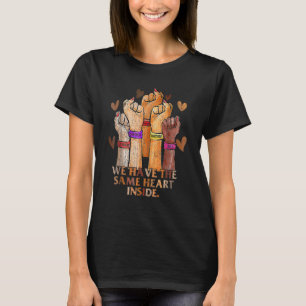 Camiseta Mesma História de Negra Cardíaca Mês BLM Melanin P