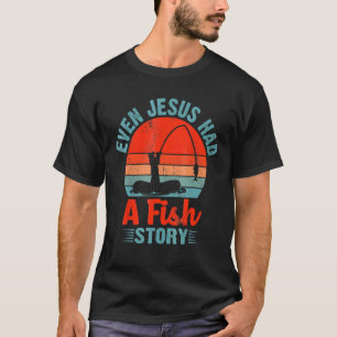 Camiseta Mesmo Jesus Tinha Uma História de Peixe Retro Aman
