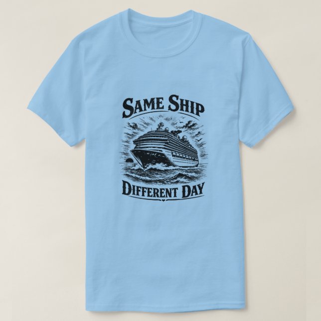 Camiseta Mesmo Navio Dia Diferente (Frente do Design)