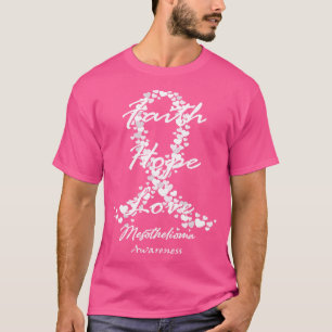 Camiseta Mesotelioma Sensibilização Fé Esperança Ama Espera
