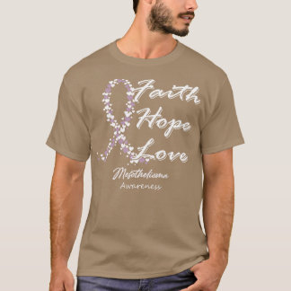 Camiseta Mesotelioma Sensibilização Fé Esperança Amor Nesta