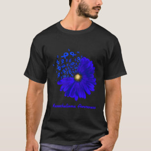 Camiseta Mesotelioma Sensibilização Fita Azul Esperança De