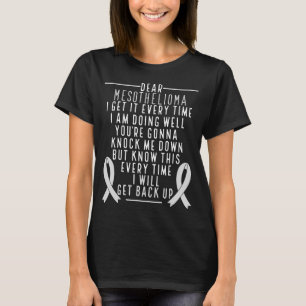 Camiseta Mesotelioma Sensibilização volta para Pearl Ribb
