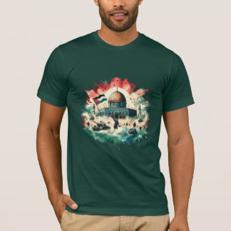 Camiseta Mesquita Al-Aqsa, Salvar Gaza - Design vetor de ca