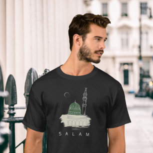 Camiseta Mesquita do Profeta: Elegante Salam e Mas