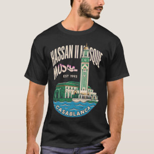 Camiseta Mesquita Hassan II Casablanca Viagem Vintage