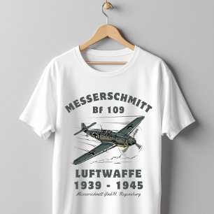 Camiseta Messerschmitt Bf 109 Luftwaffe Caça da Segunda Gue