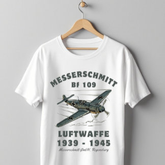 Camiseta Messerschmitt Bf 109 Luftwaffe Caça da Segunda Gue