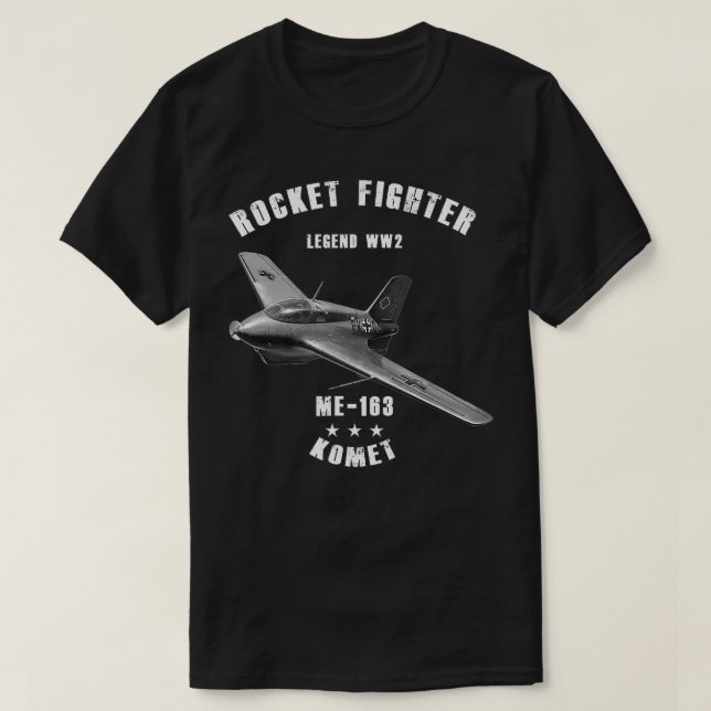Camiseta Messerschmitt Me 163 Komet Militar Rocket Fighter (Frente do Design)