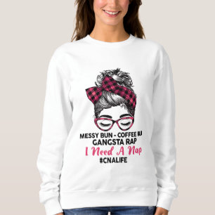 Camiseta Messy Bun Coffee Run Gangsta Rap Preciso De Um Nap