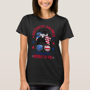 Camiseta Messy Bun Hair De Santis Airlines Trazendo A Borda