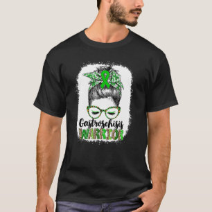 Camiseta Messy Bun Leopard Gastroschisis Warrior Scoliose
