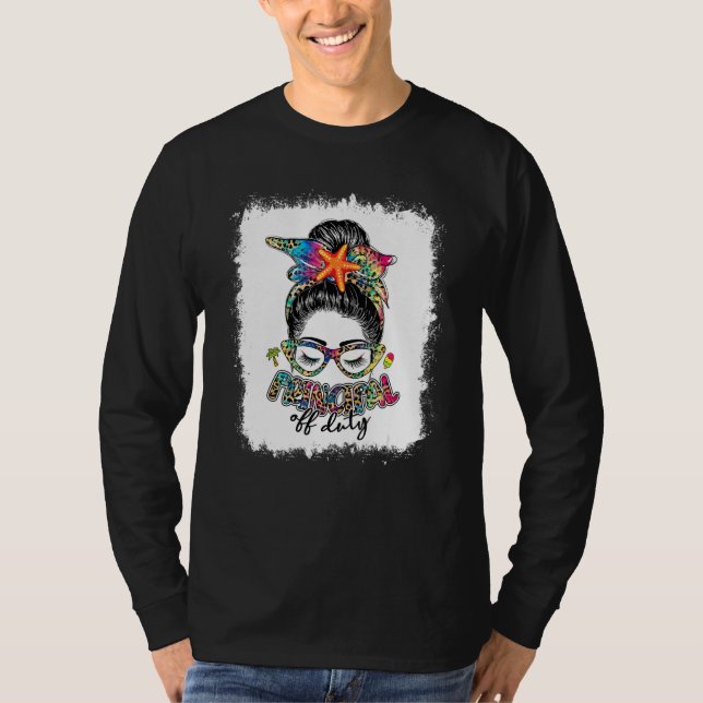 Camiseta Messy Bun Leopard Tie Dye Prêmio de serviço (Frente)