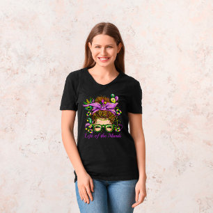 Camiseta Messy Bun Life of the Mardi Gras