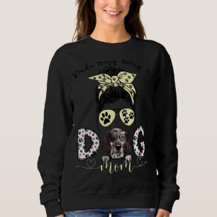 Camiseta Messy Bun Meio Ocupado Sendo Um Cão Mãe Bourbonnai