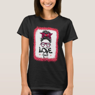 Camiseta Messy Bun One Loved Tia Mãe Mamãe Valente
