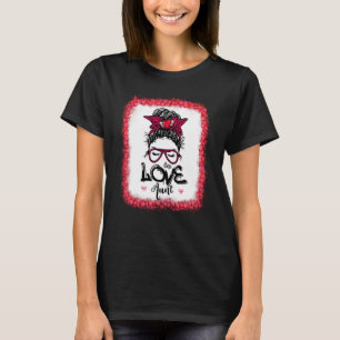 Camiseta Messy Bun One Loved Tia Mãe Mamãe Valente