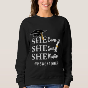 Camiseta Mestrado MSW Mestre em Trabalho Social Graduado
