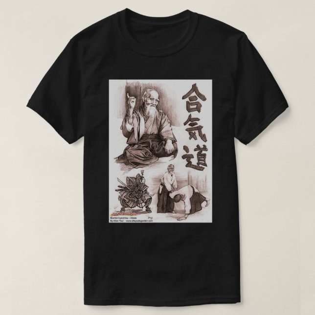 Camiseta mestre aikido (Frente do Design)