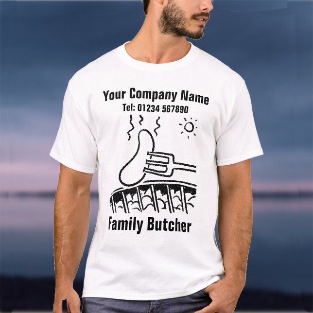 Camiseta Mestre Butcher, Vendas de Carne ou Compro de Butch (Criador carregado)