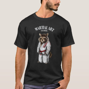 Camiseta Mestre Clássico de Judô Karatê de Guaxinim em Judo