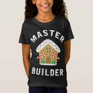 Camiseta Mestre Construtor Gingerbird House Engraçado Natal