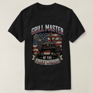 Camiseta Mestre da Churrasqueira Liberdade Bandeira de Chur