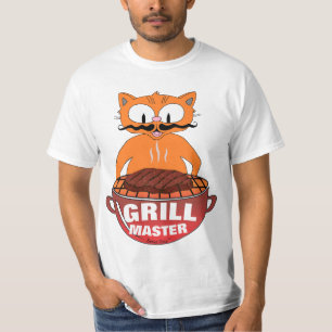 Camiseta MESTRE DA CHURRASQUEIRA Señor Gato™ Churrasco BBQ
